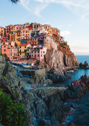 Colorful Italian coast